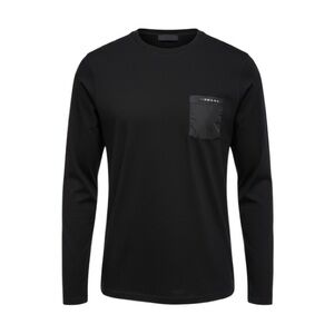 Prada Men's Black Long Sleeve Tee